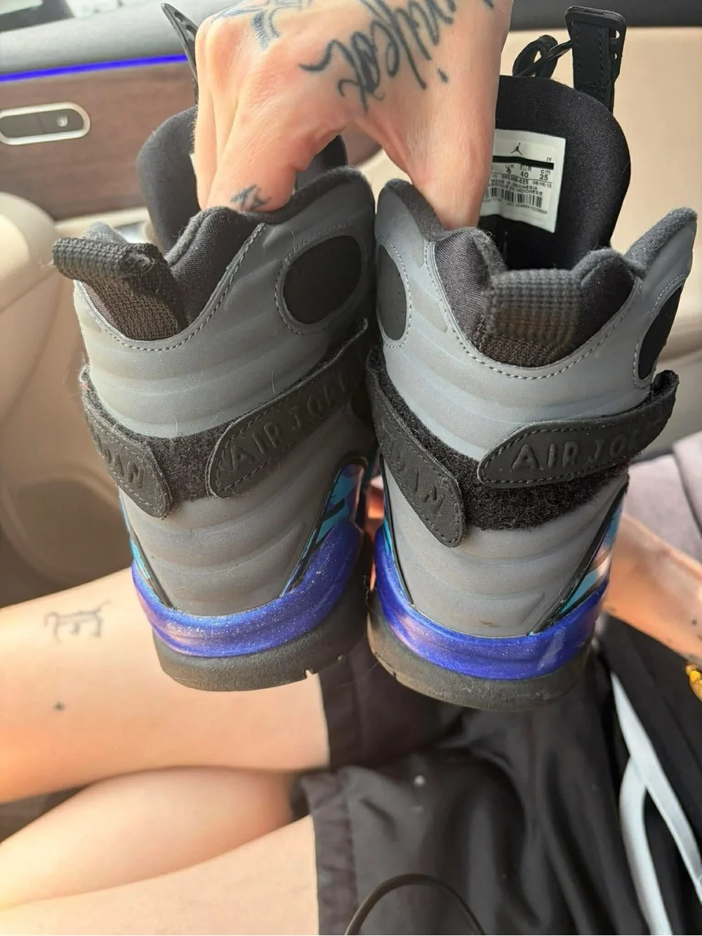 Jordan Men’s Sneakers — Teal/Orange/Black with Purple Accents